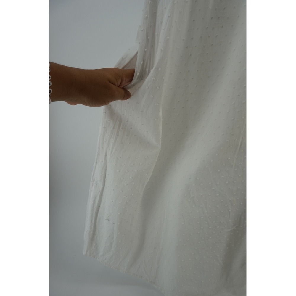 Papinelle Swiss Dot Maxi Nightgown Dress Romantic Cottagecore Boho White Size L - Picture 7 of 12